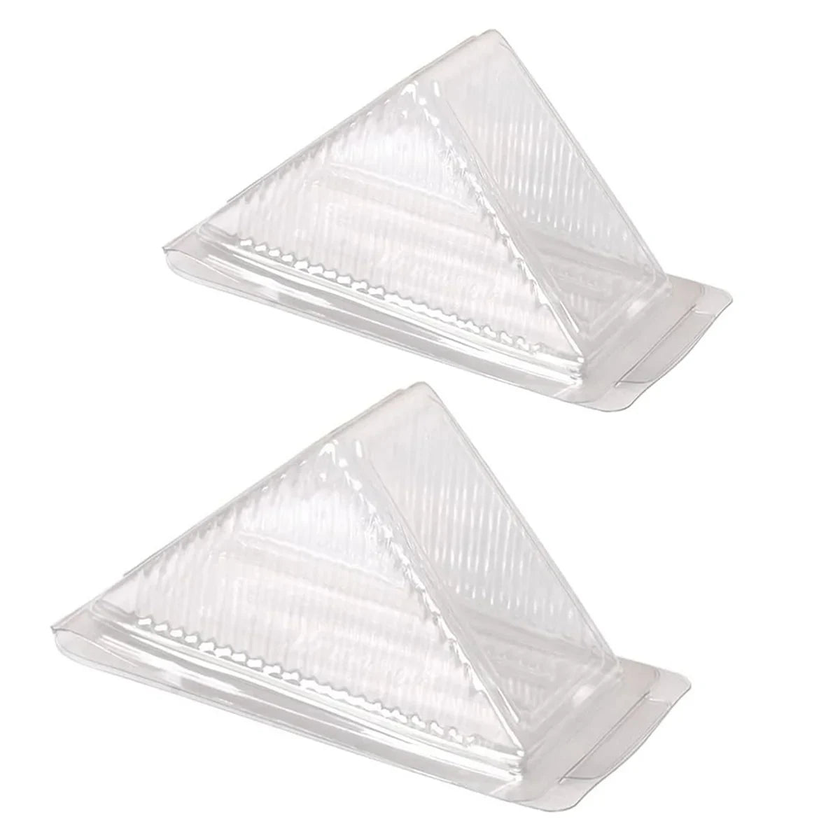 100pcs Transparent Triangle Plastic Sandwich Boxes