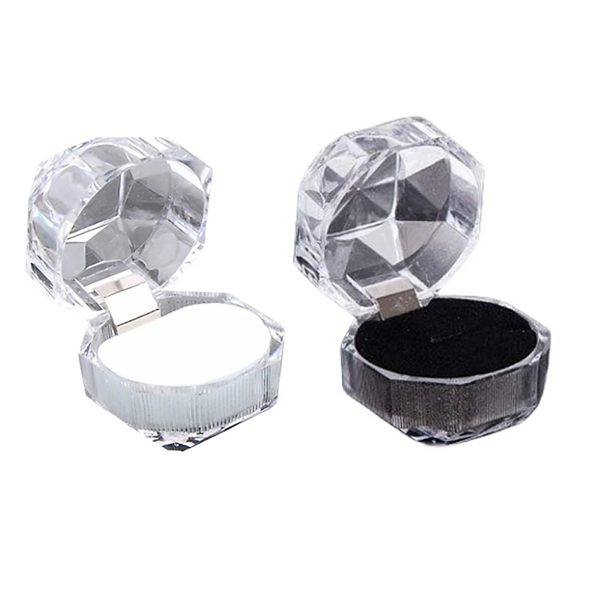 20pcs Acrylic Octagonal Jewelry Boxes for Rings Earrings
