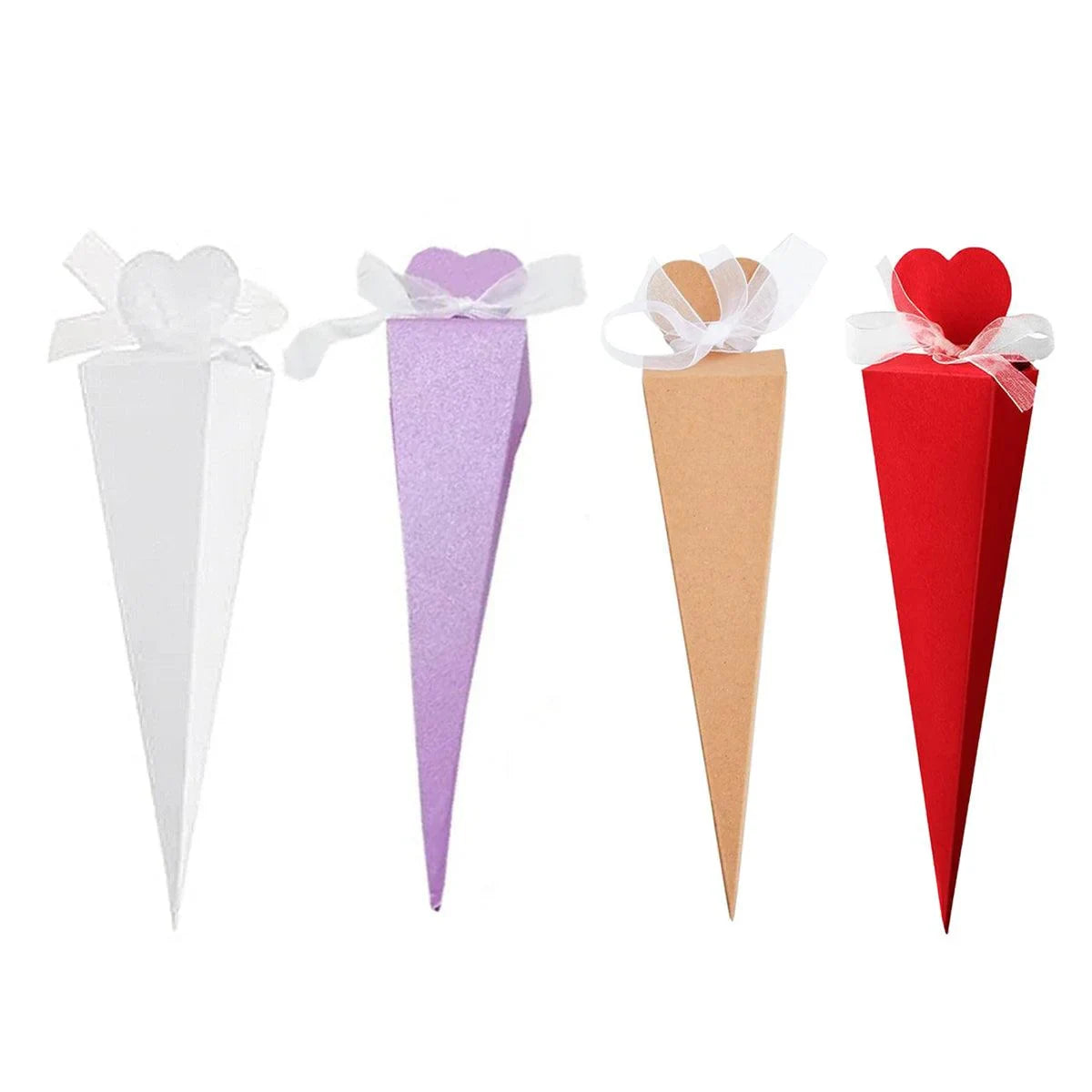 Cone Candy Gift Boxes Ice Cream Shape 50PCS