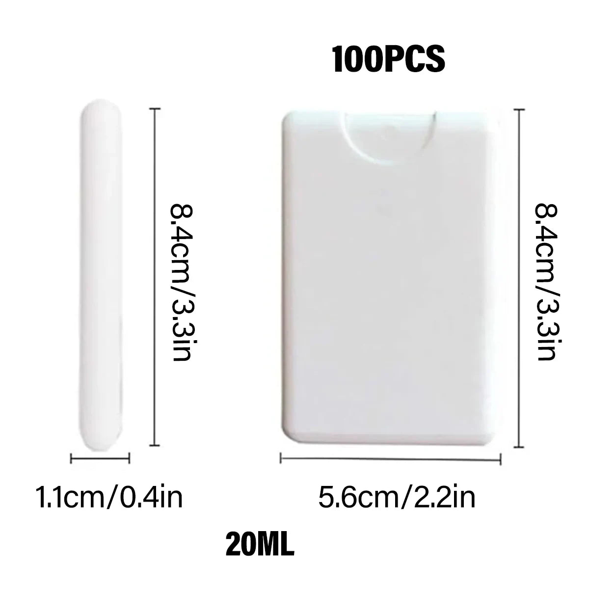 100pcs 20ml Portable Perfume Card Spray Bottles Refillable