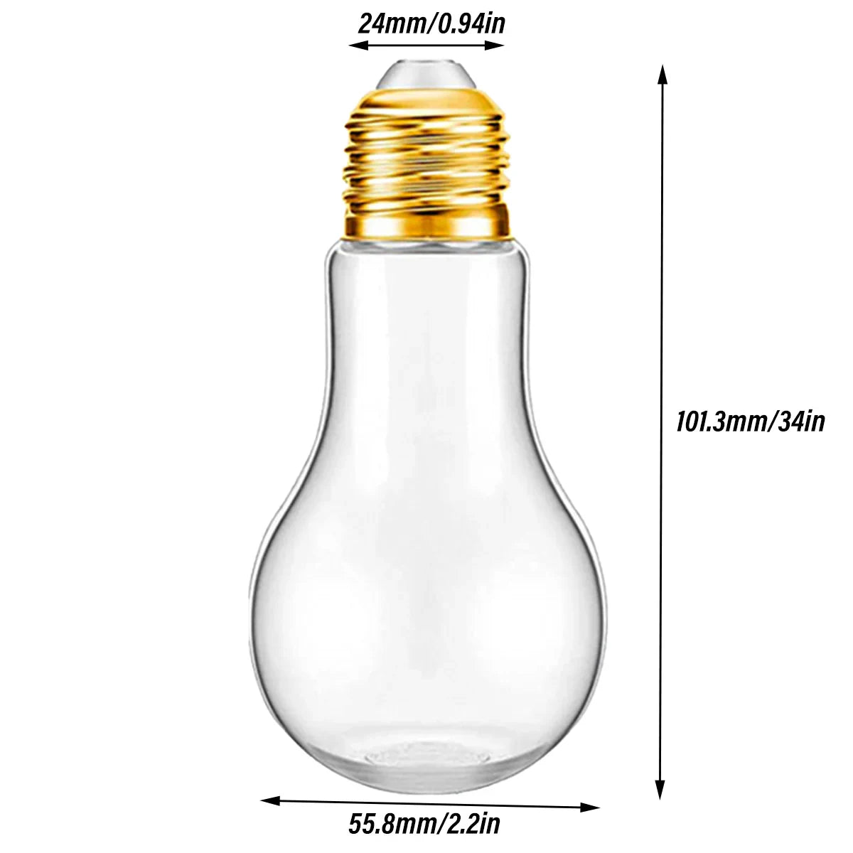 50pcs 100ml Transparent Bulb Bottles Plastic Candy Jars