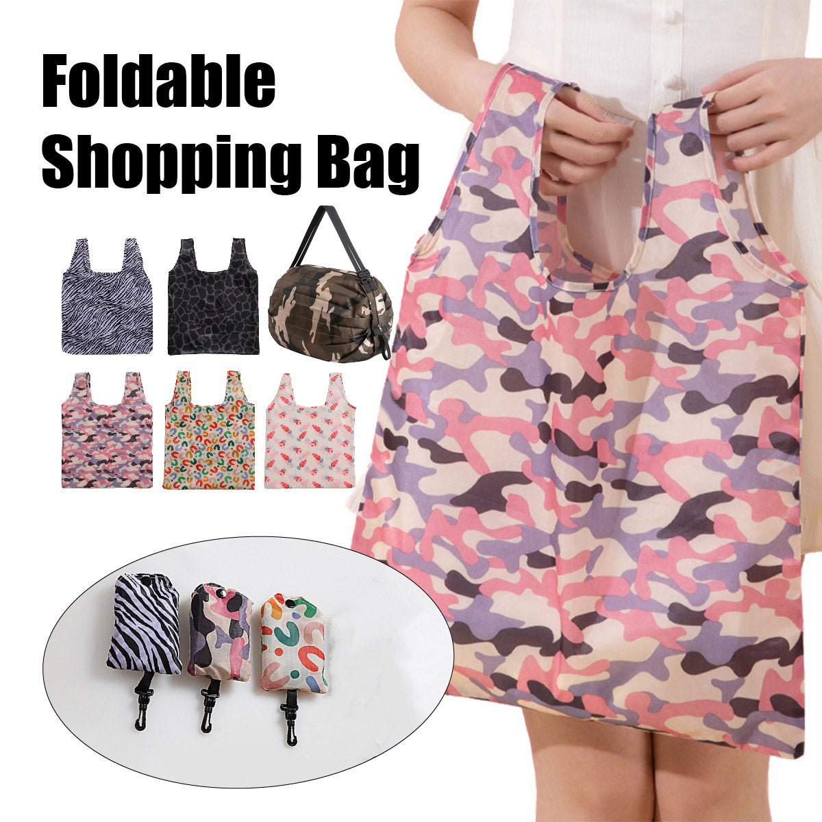Reusable Eco-Friendly Grocery Bag Shopping Tote 1PC