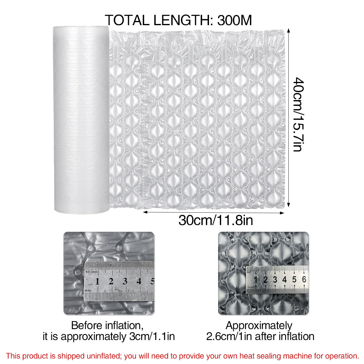 Clear Bubble Wrap Roll Shock Absorbent Packaging for Shipping