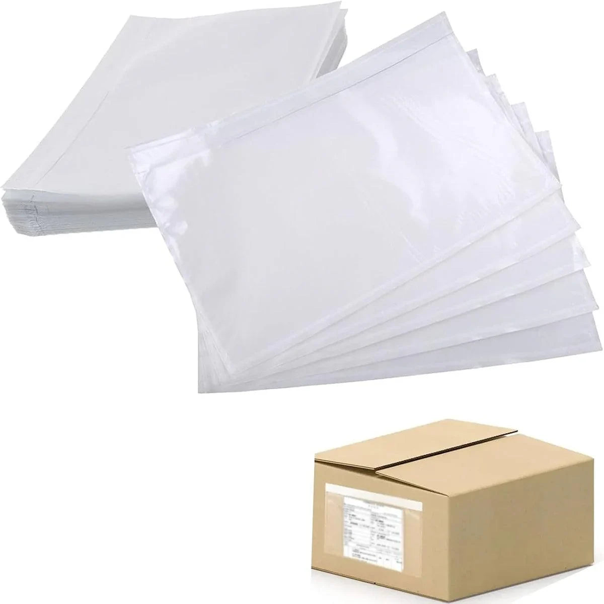 Transparent Plastic Zip Lock Bags Packing List Envelopes 100PCS