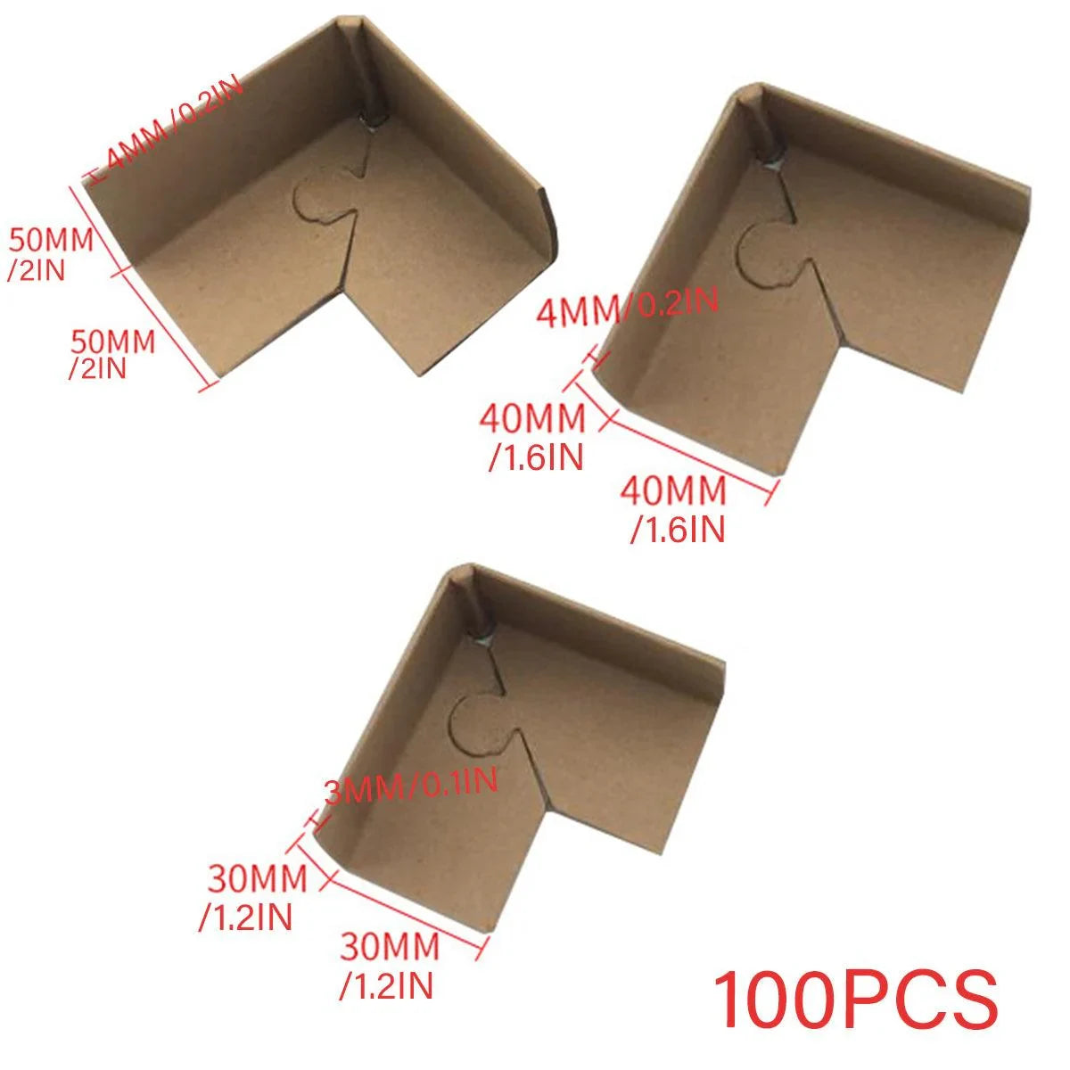 Kraft Paper Corner Protector Packing Supplies 100PCS