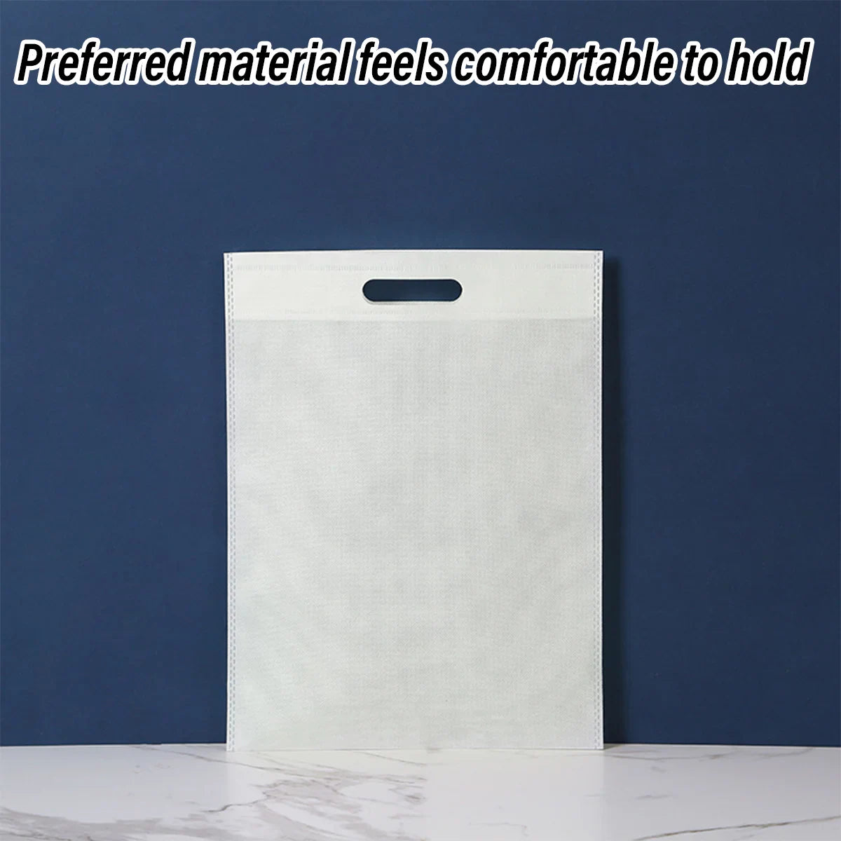 100pcs Portable Non-Woven Flat Pocket Shopping Bags