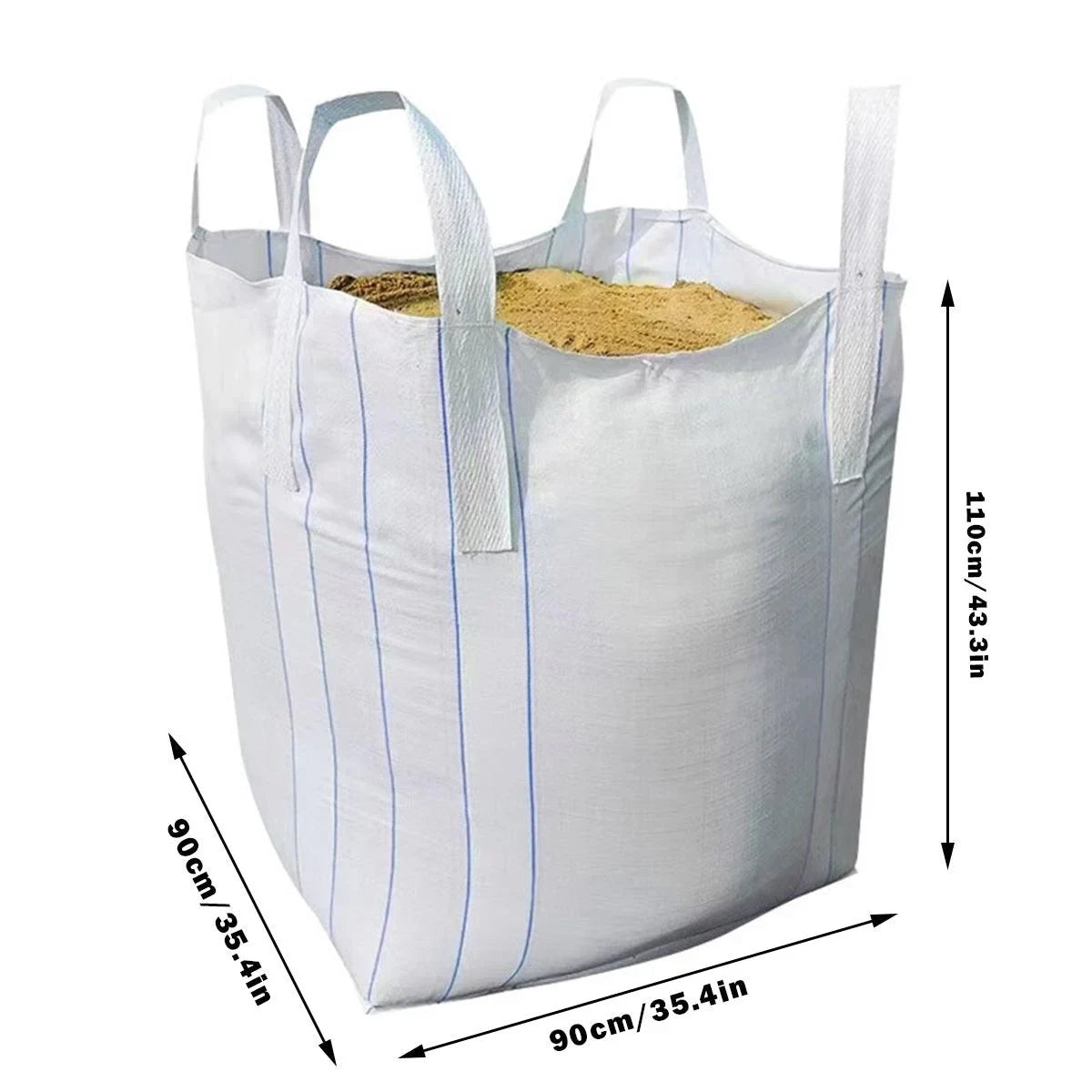 White Thickened Woven Sack Large Storage Bag