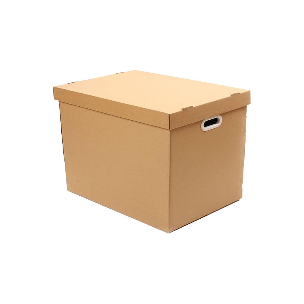 80L Kraft Paper Storage Boxes with Lid Stackable 5PCS
