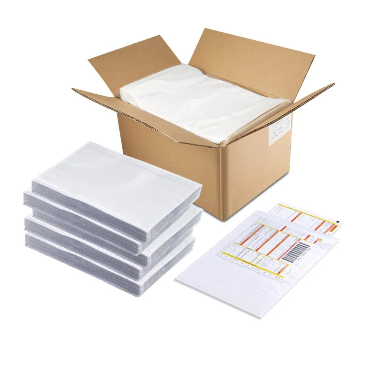 Transparent Plastic Zip Lock Bags Packing List Envelopes 100PCS