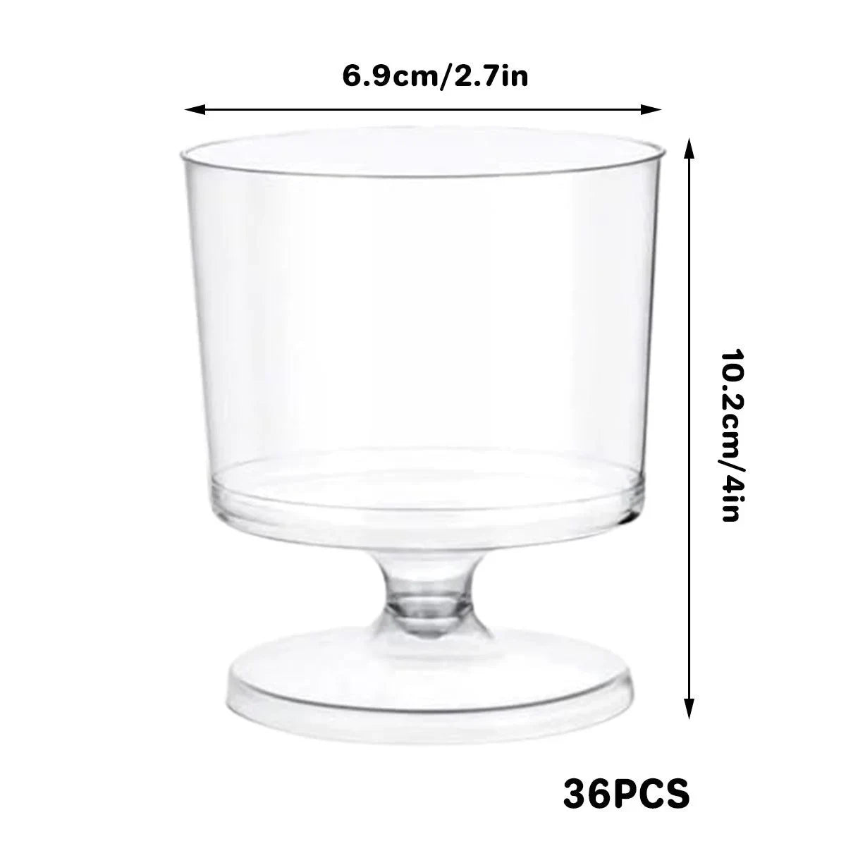 Clear Hard Plastic Mousse Cake Cup 30PCS