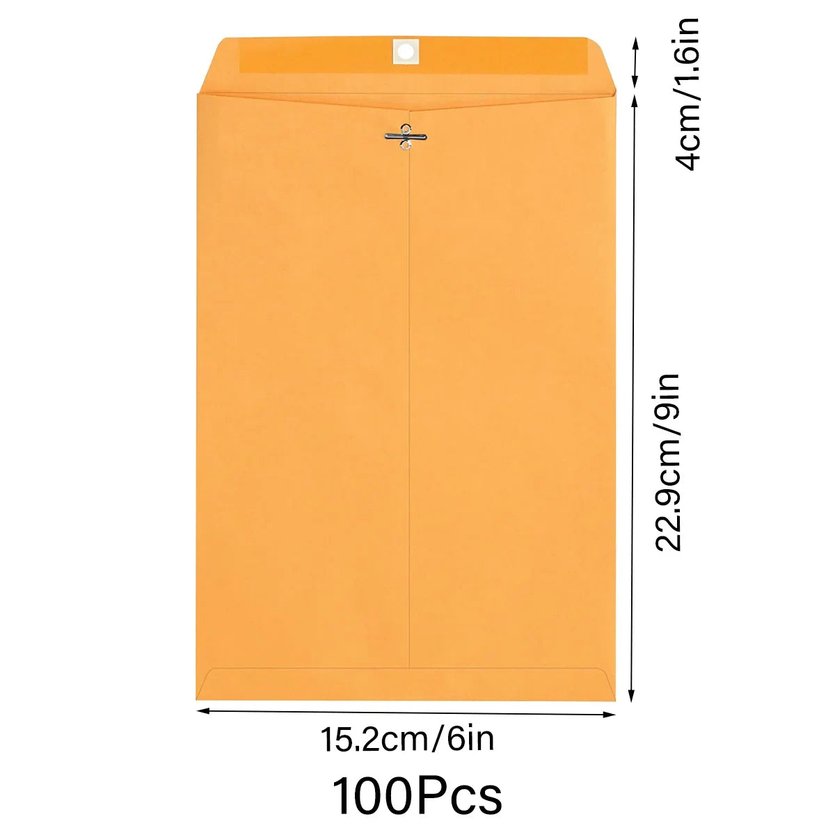 100pcs Kraft Paper Envelope Bags with Iron Buckle