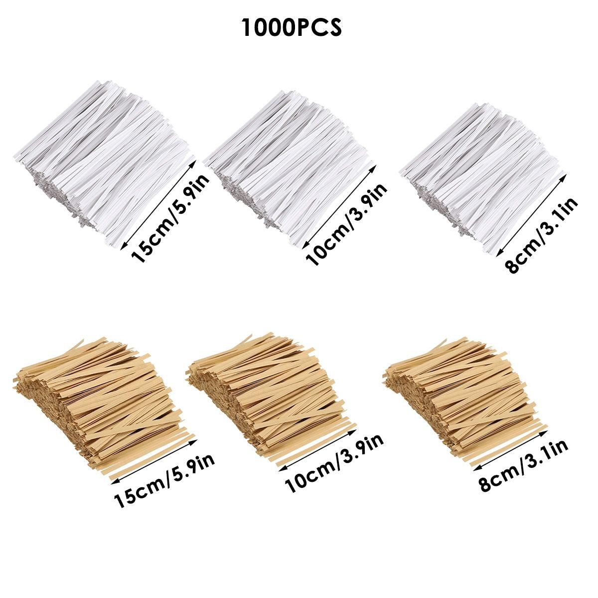 Paper Metal Wire Core Baking Packing Sealing Supplies 1000PCS