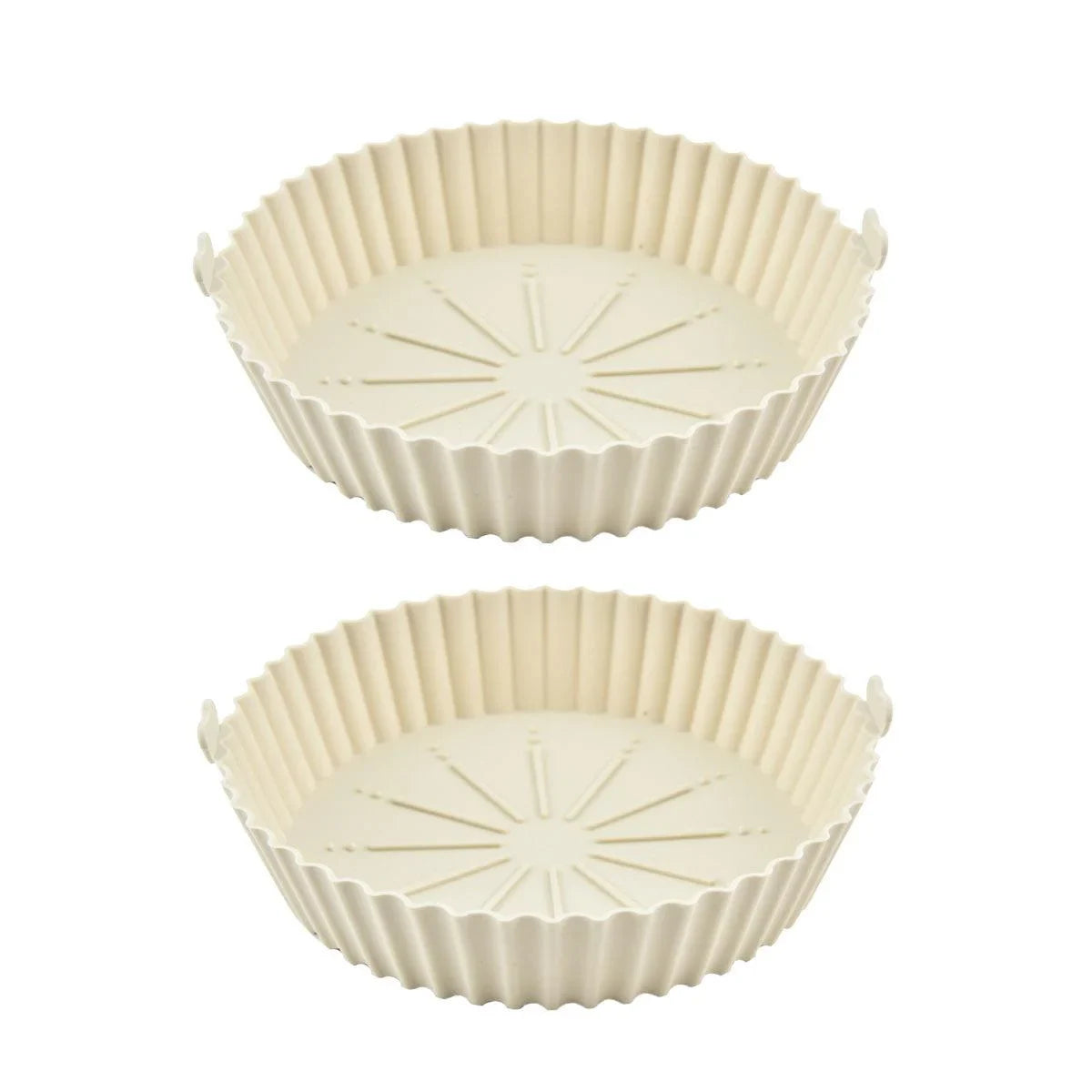 Round Silicone Air Fryer Baking Pan Tray 2PCS