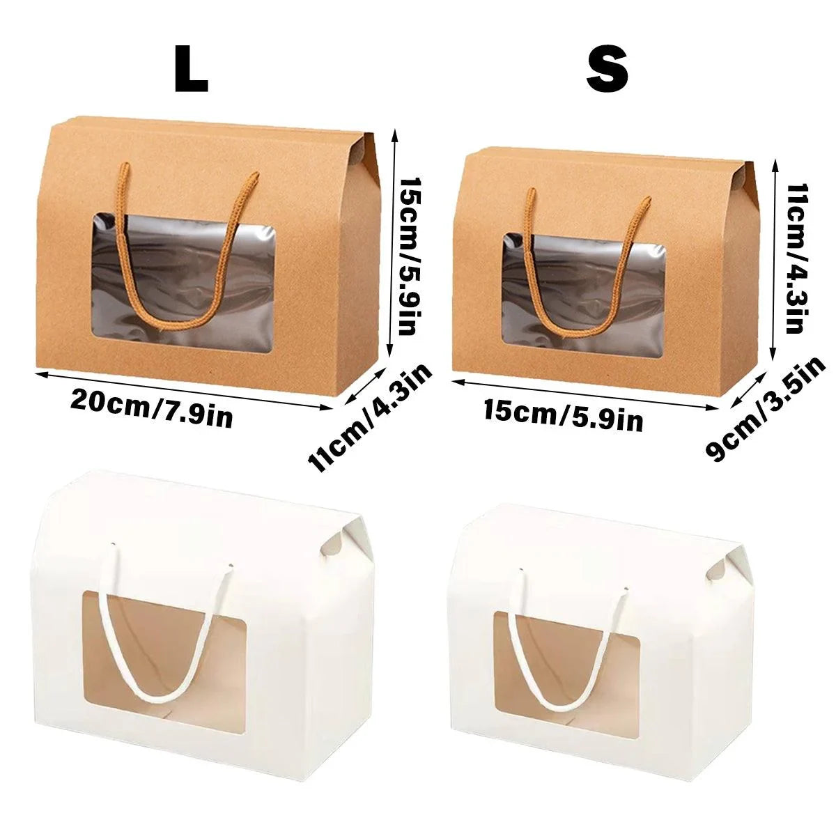 Window Handle Gift Box Folding Packaging Box 20PCS