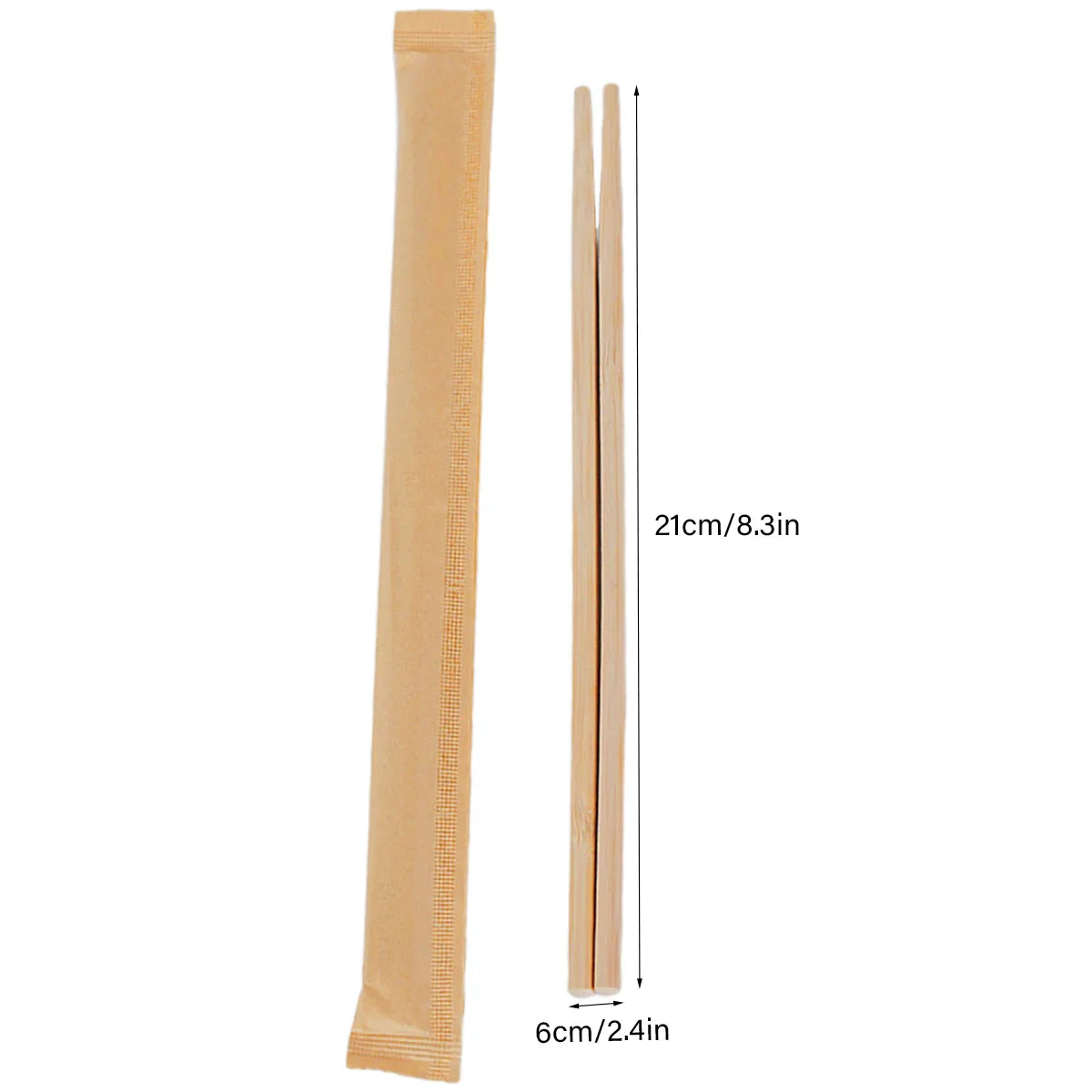 100pcs Disposable Wooden Chopsticks Individually Wrapped
