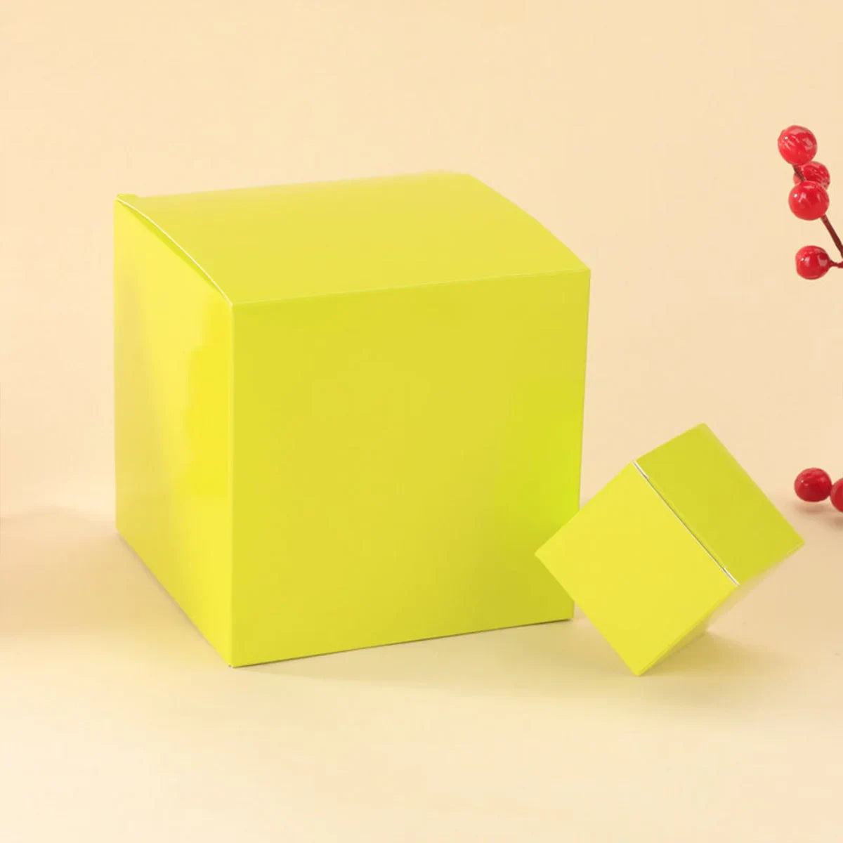 50pcs Colourful Square Paper Gift Packaging Boxes