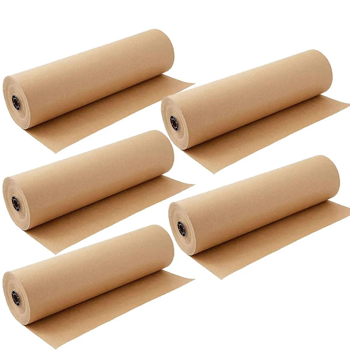 Brown Kraft Paper Rolls Gift Wrapping 5PCS