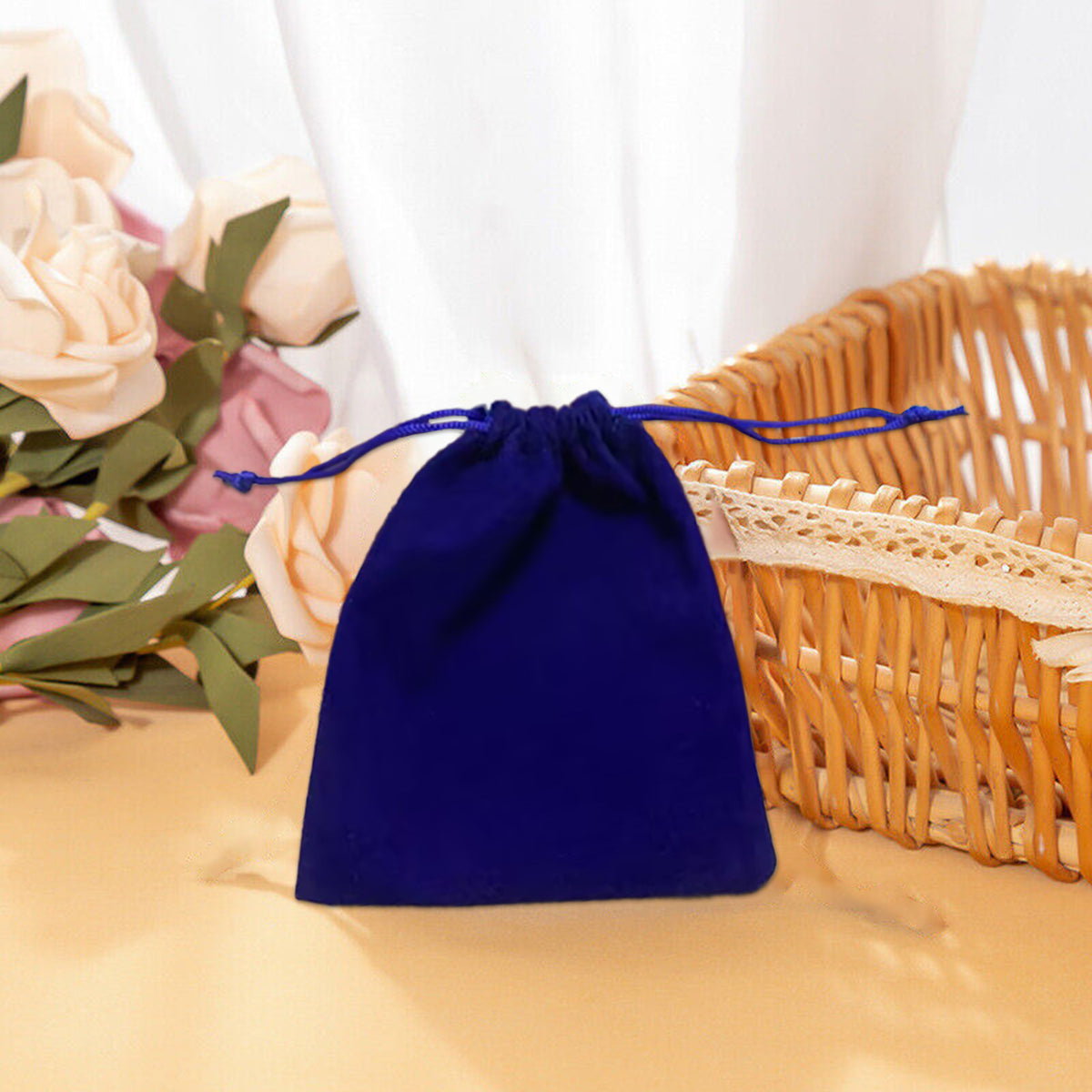 Velvet Gift Drawstring Bags 50PCS 5Colours 3Sizes