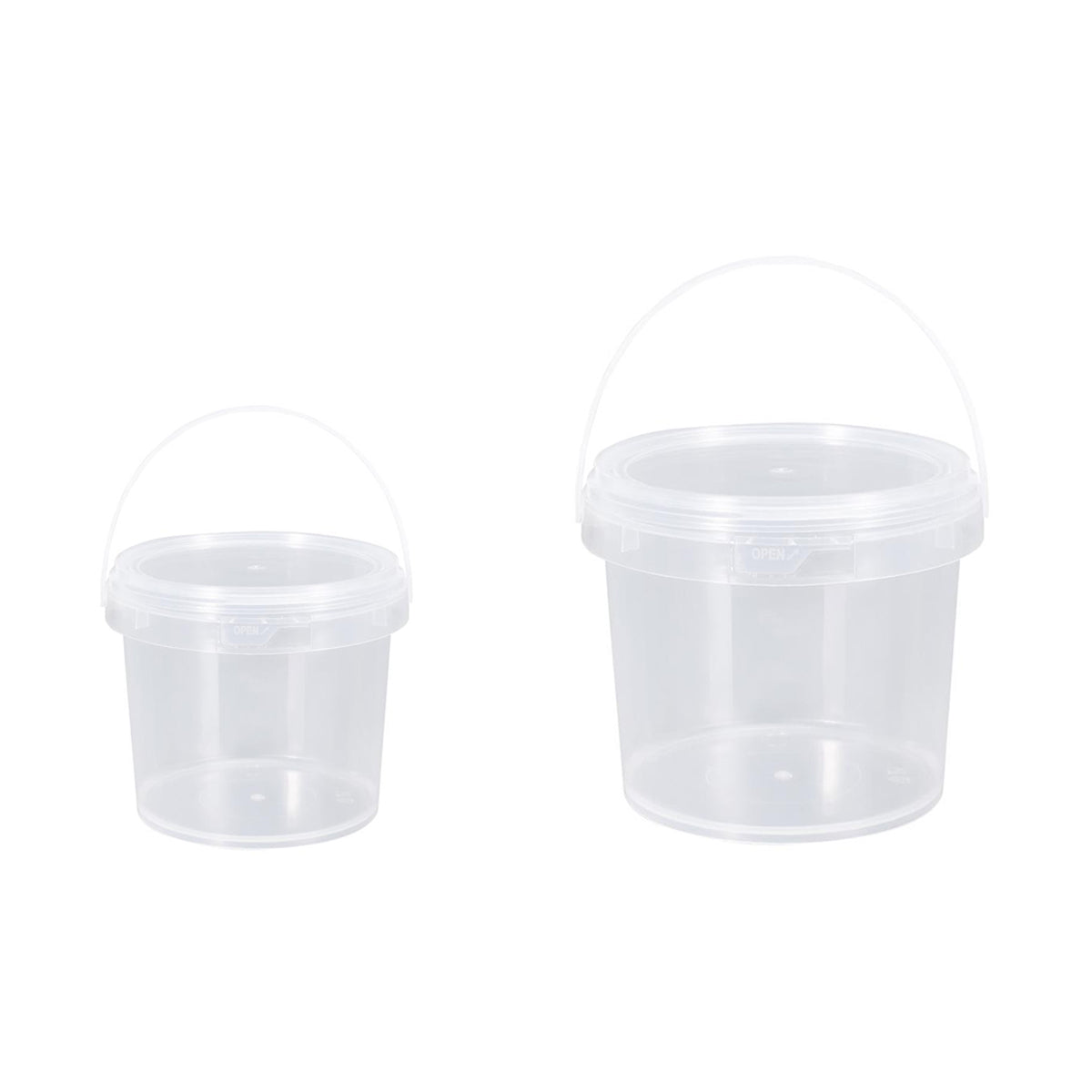 20PCS Food Grade Plastic Sealed Containers 750ml 1500ml Transparent Storage