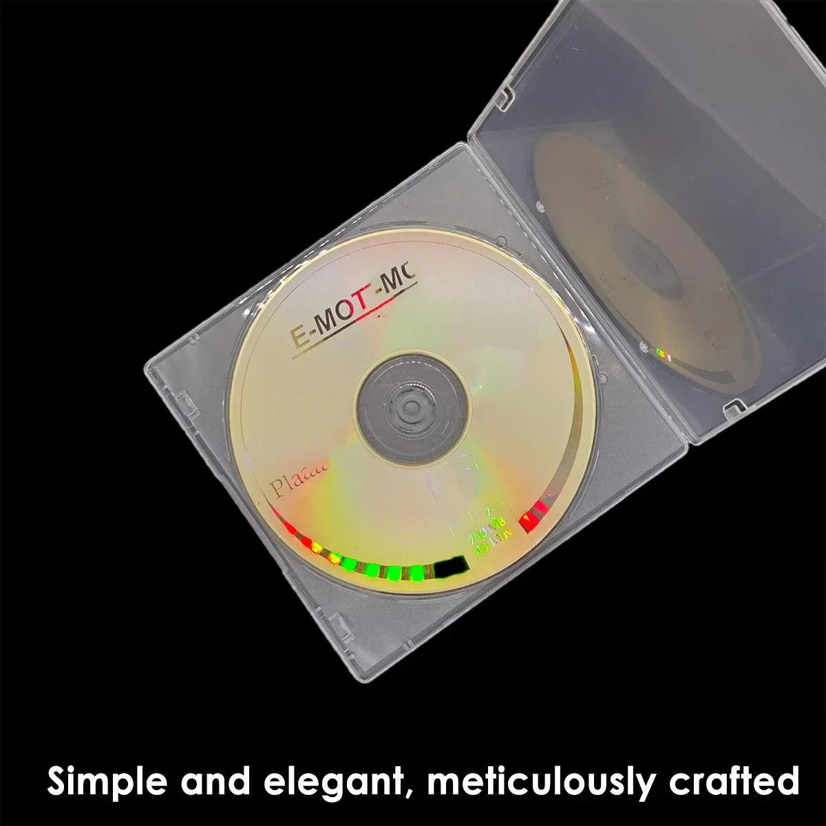 Transparent Square CD DVD Storage Box 100PCS