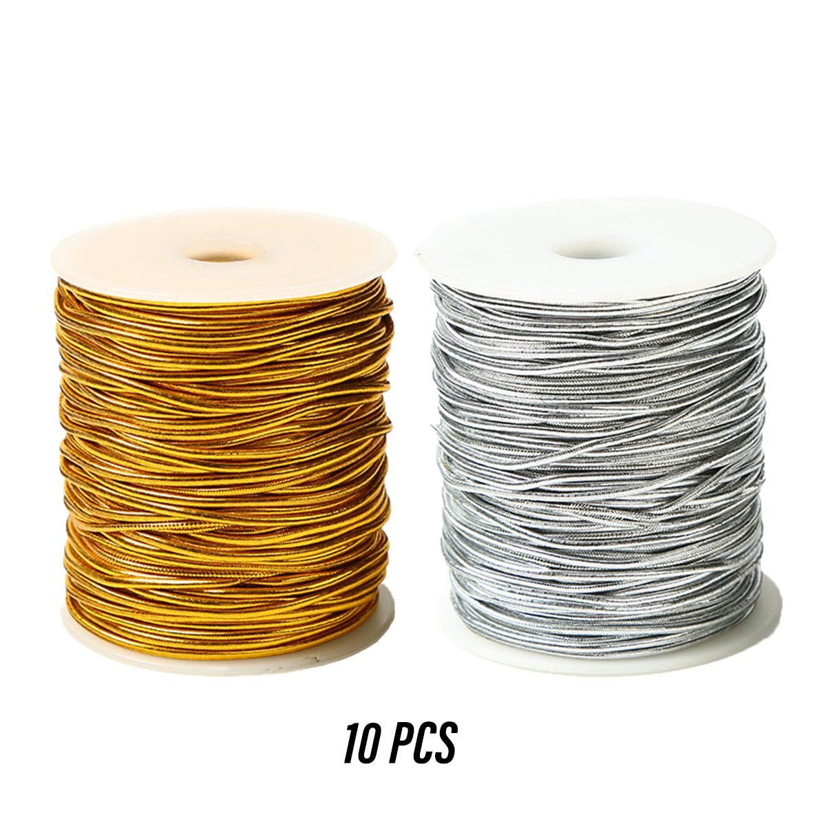 Elastic Rope Cord Gold Silver Stretch String 10PCS