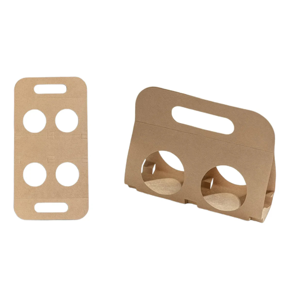 50pcs Kraft Paper Gift Boxes with Single Double Handle