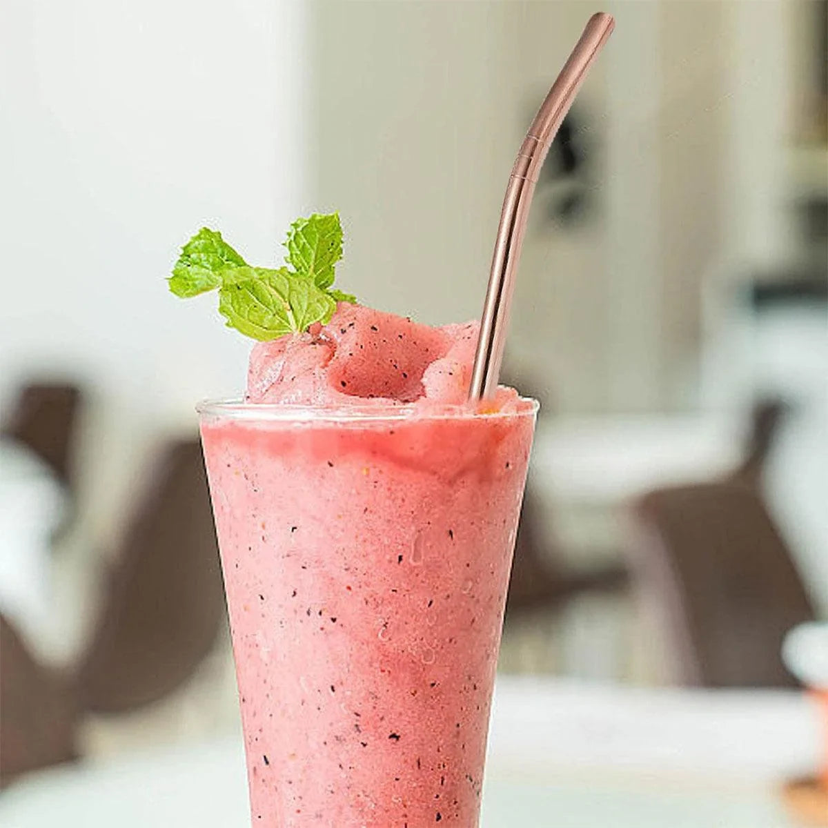 Straw Spoon Drink Strainer Stirrer 5PCS