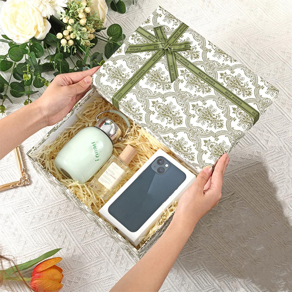 Green Gift Boxes Birthday Packaging Boxes 10PCS