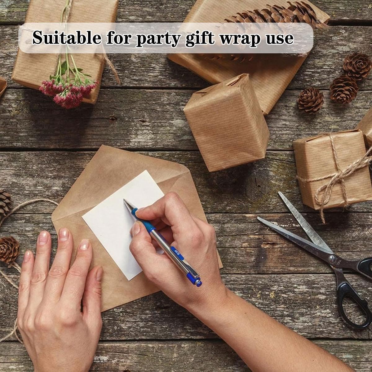 Brown Kraft Paper Rolls Gift Wrapping 5PCS