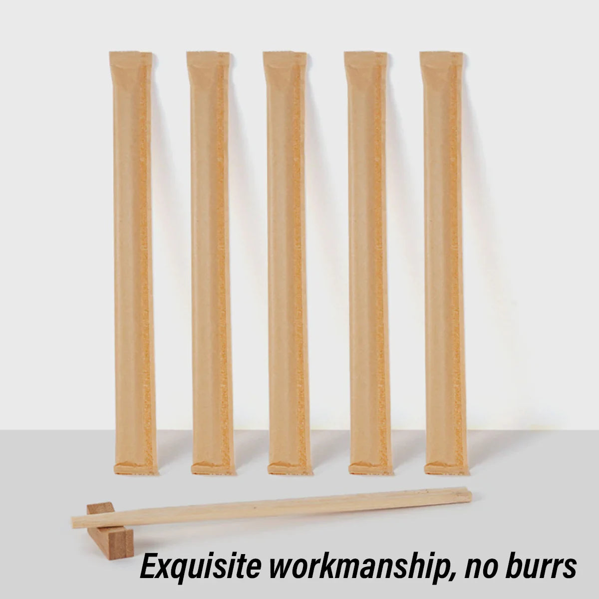 100pcs Disposable Wooden Chopsticks Individually Wrapped