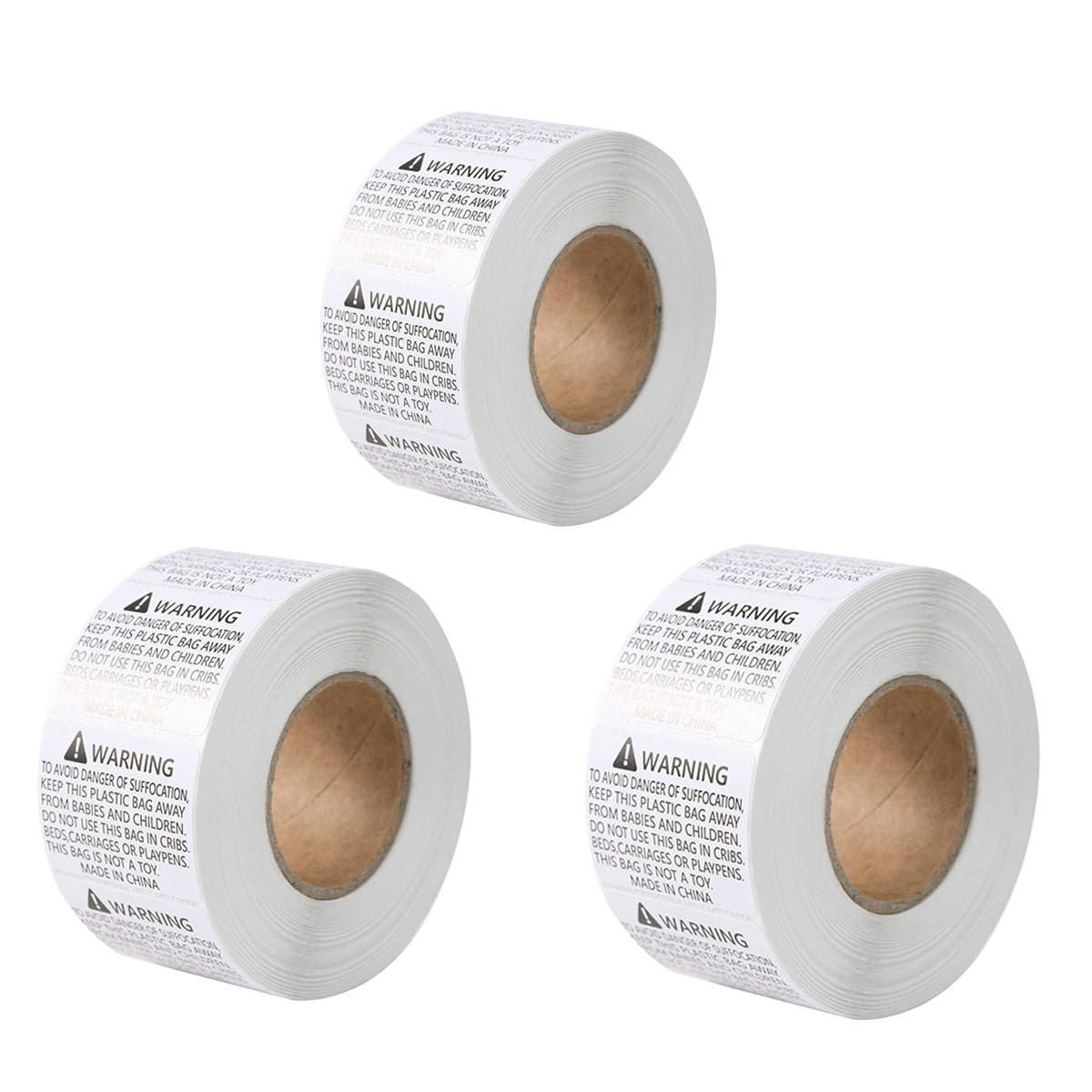 Anti-Choking Warning Labels Water-Based Adhesive Safety Stickers