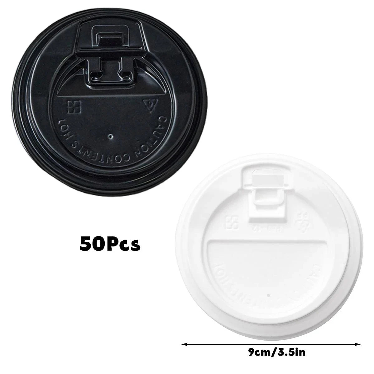 Disposable Plastic Takeaway Coffee Cup Lids 50PCS