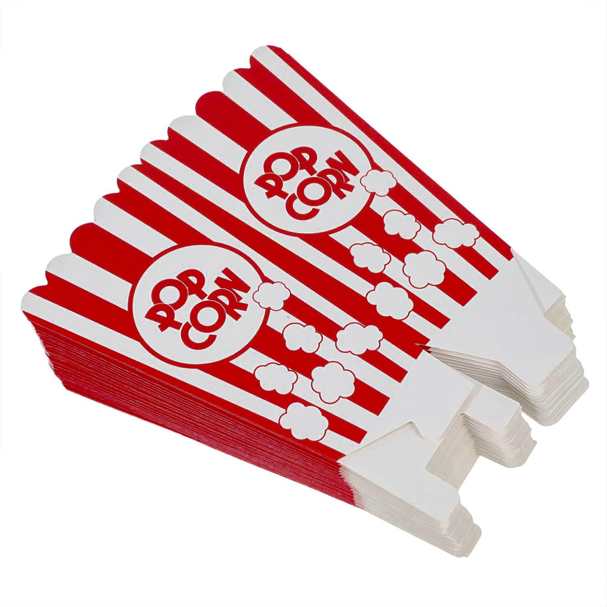 50PCS Greaseproof Popcorn Boxes Paperboard Snack Containers