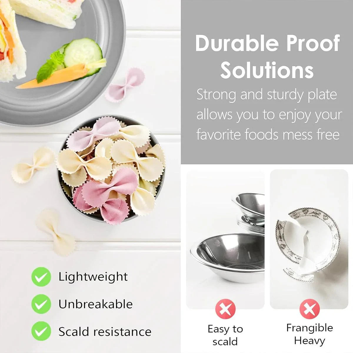 Wheat Straw Tableware Set Plates 16PCS