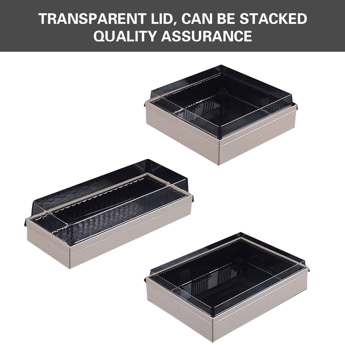 Disposable Sushi Bento Lunch Boxes Takeaway Containers Food Grade 20PCS