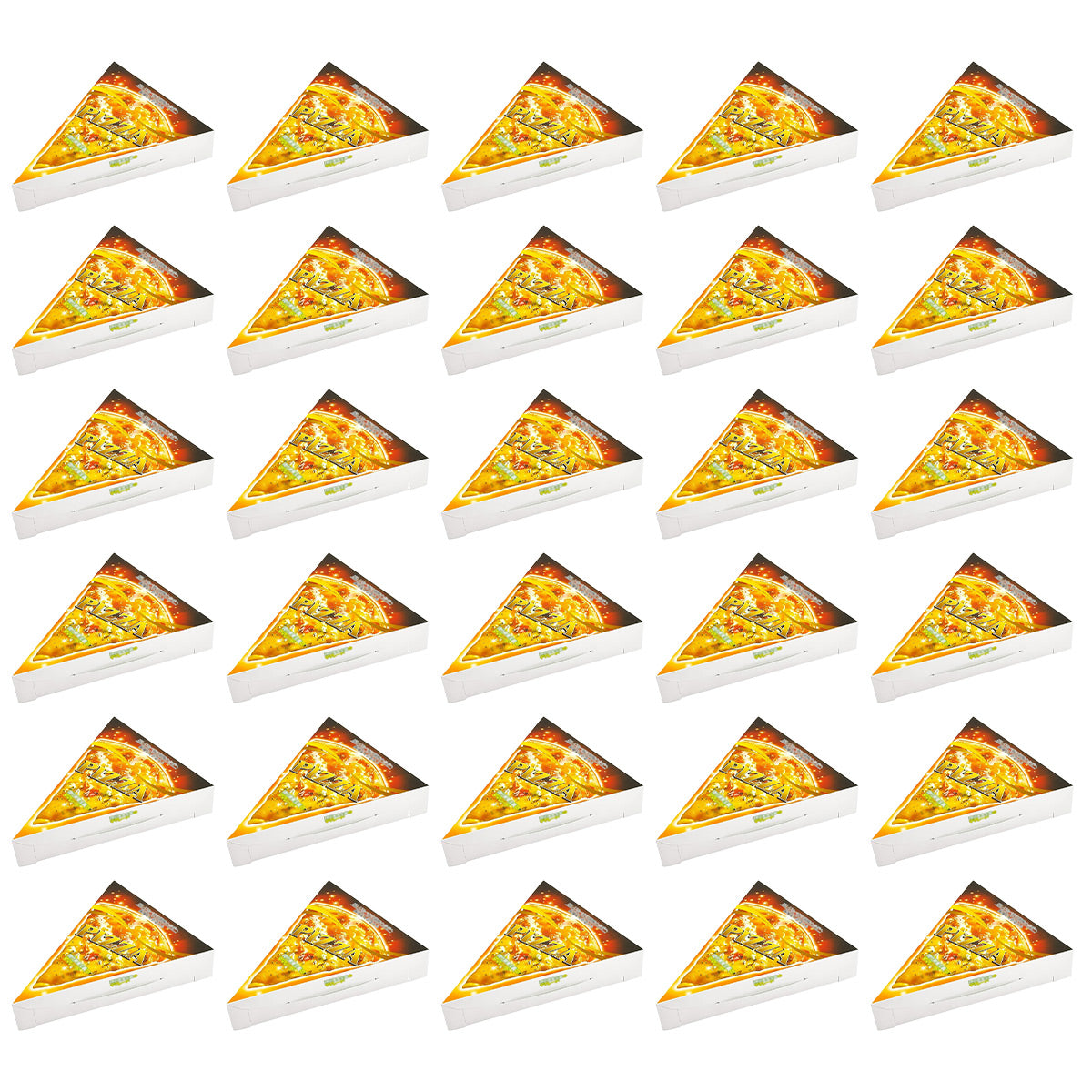 100 Pcs Triangle Pizza Box Food Grade Material Oil Proof Takeaway