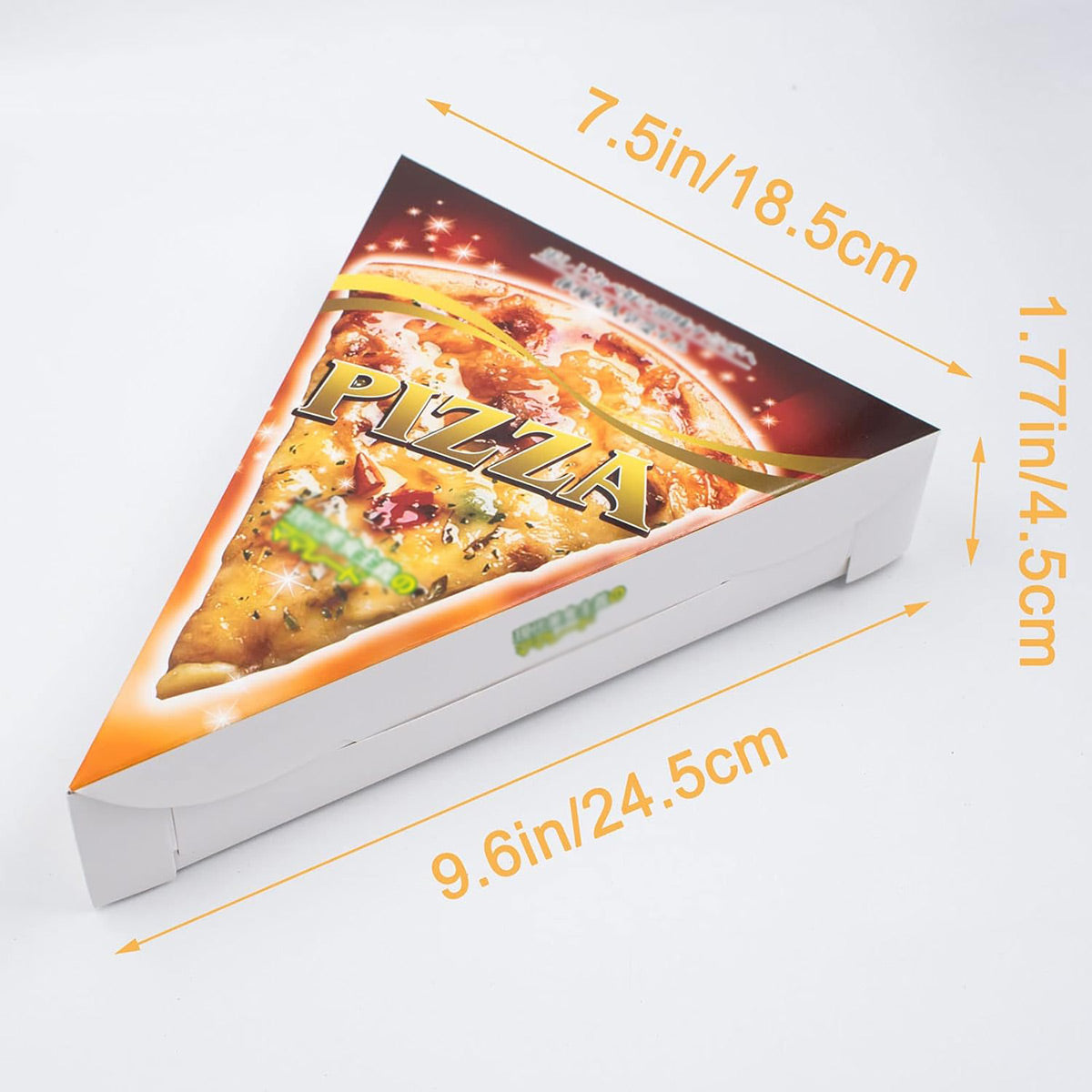 100 Pcs Triangle Pizza Box Food Grade Material Oil Proof Takeaway