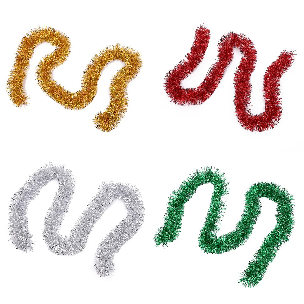 10pcs Striped Christmas Ornament Set Holiday Decor