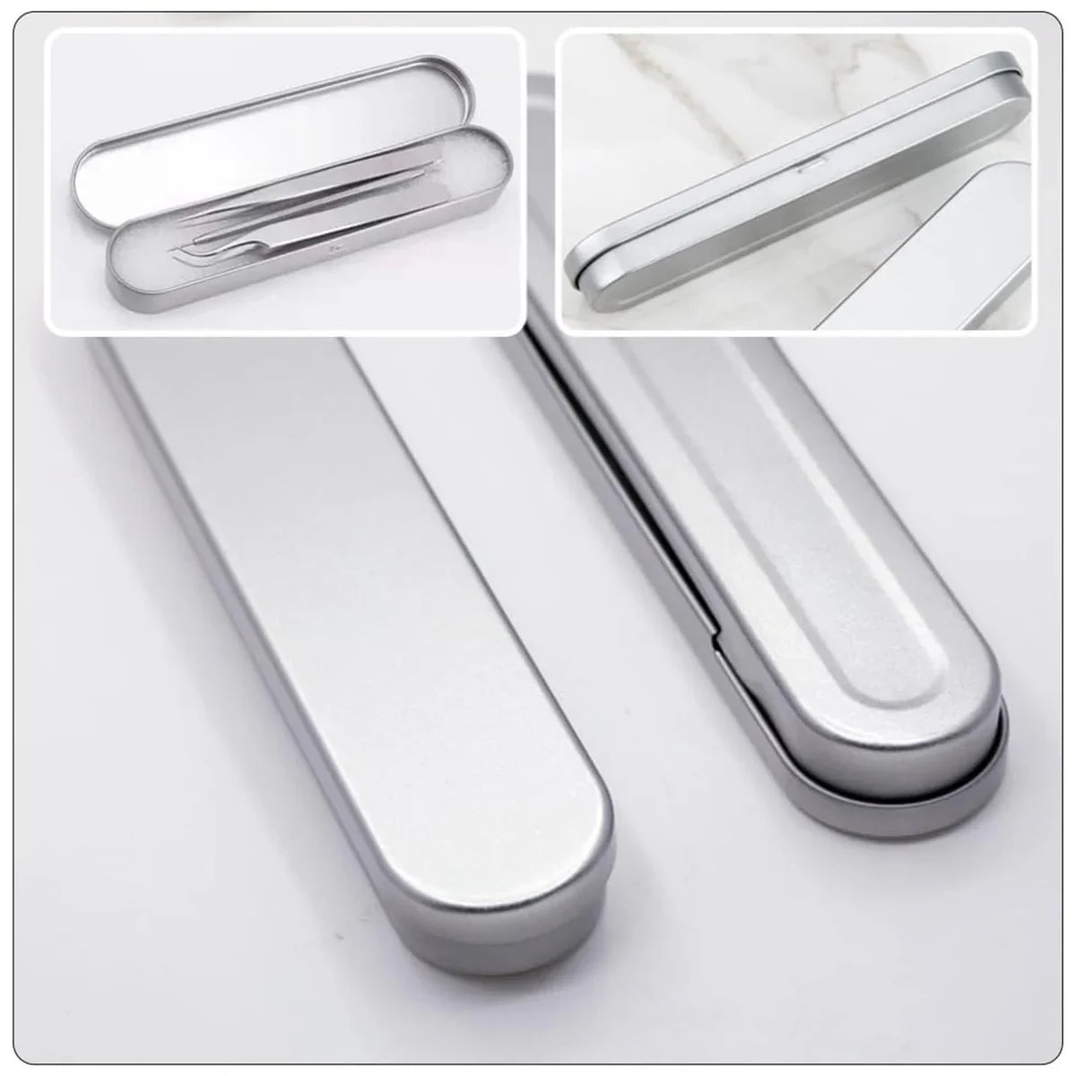 20pcs Metal Pencil Box Tin Storage Case Organizer
