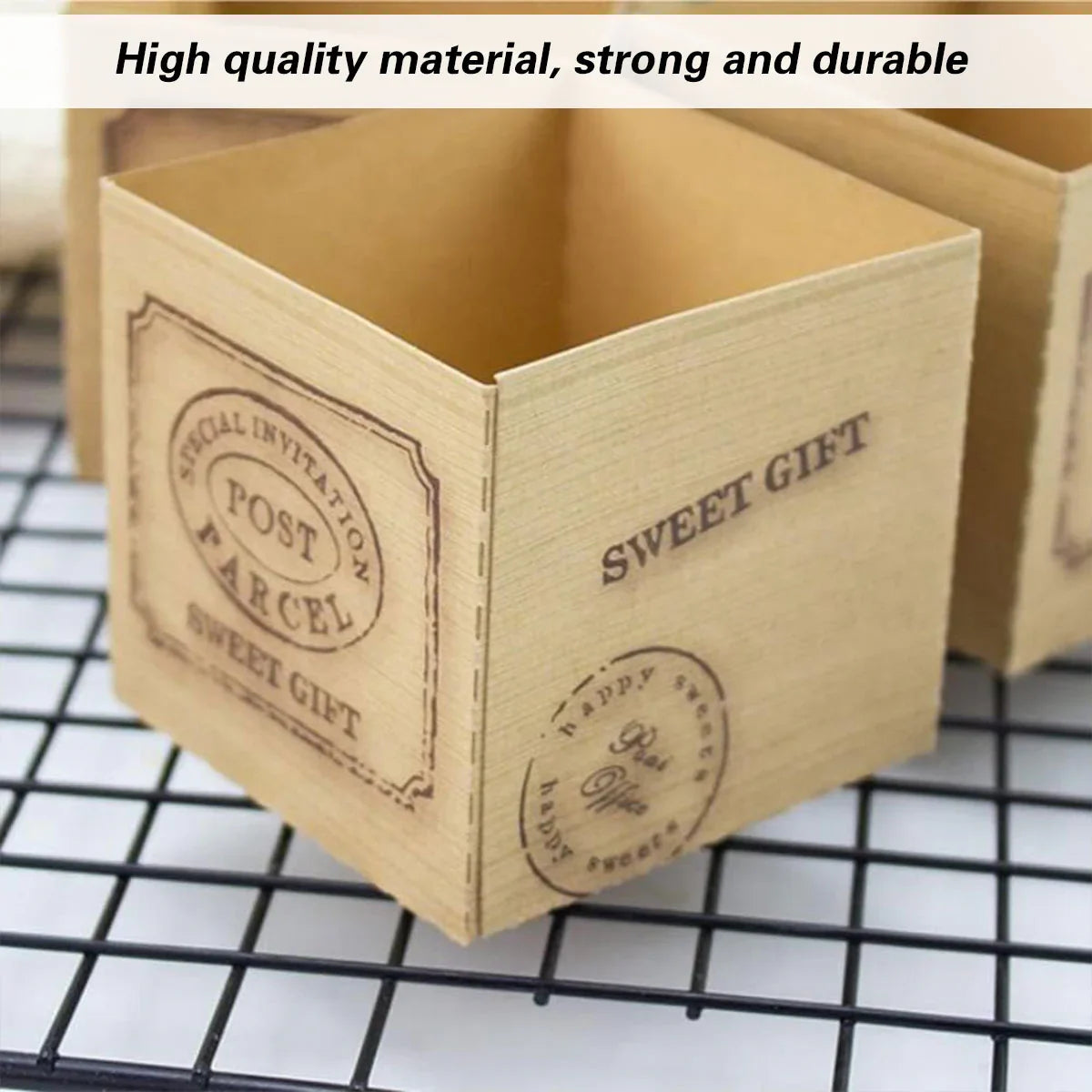 100pcs Kraft Paper Cupcake Boxes Holders for Party Dessert