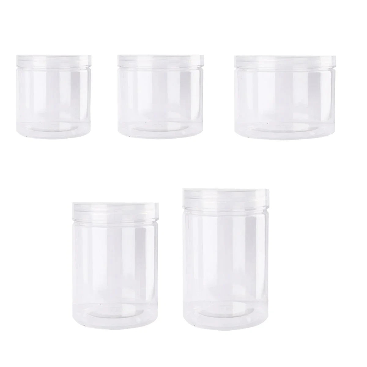 Plastic Food Bottles Transparent Sealed Storage Tanks 50PCS