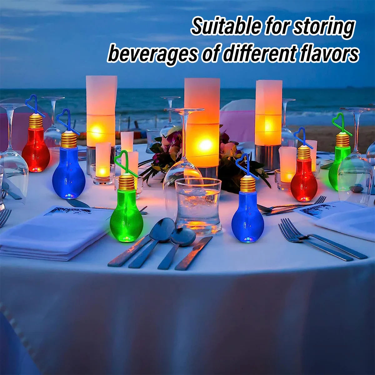 50pcs 100ml Transparent Bulb Bottles Plastic Candy Jars