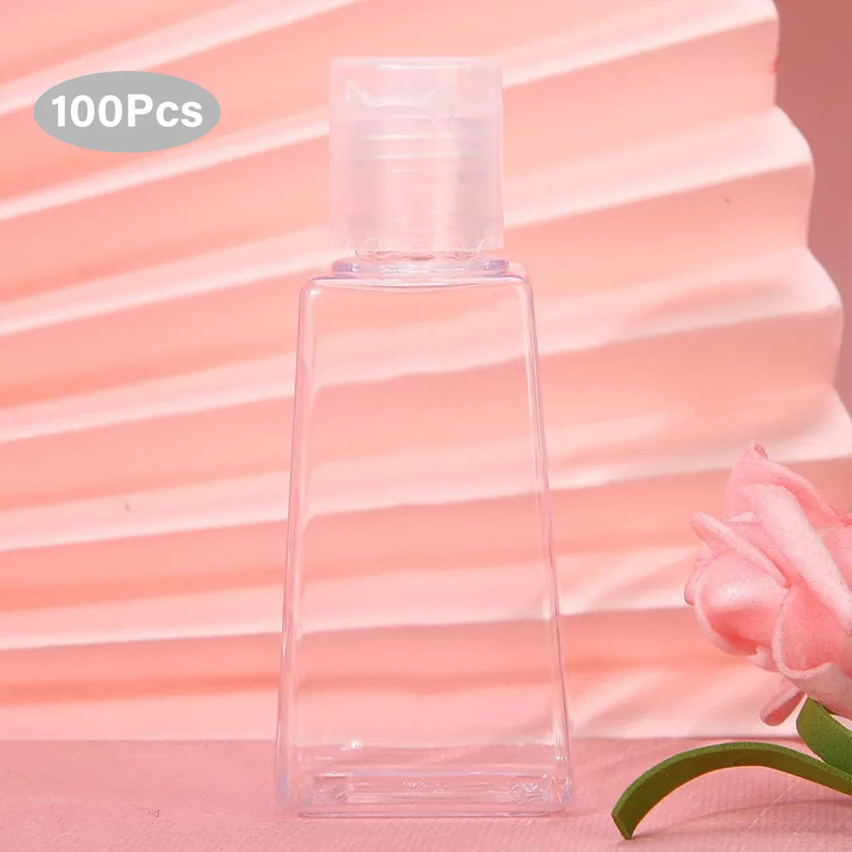 100pcs 30ml 60ml Trapezoidal Clear Refillable Cosmetic Bottles