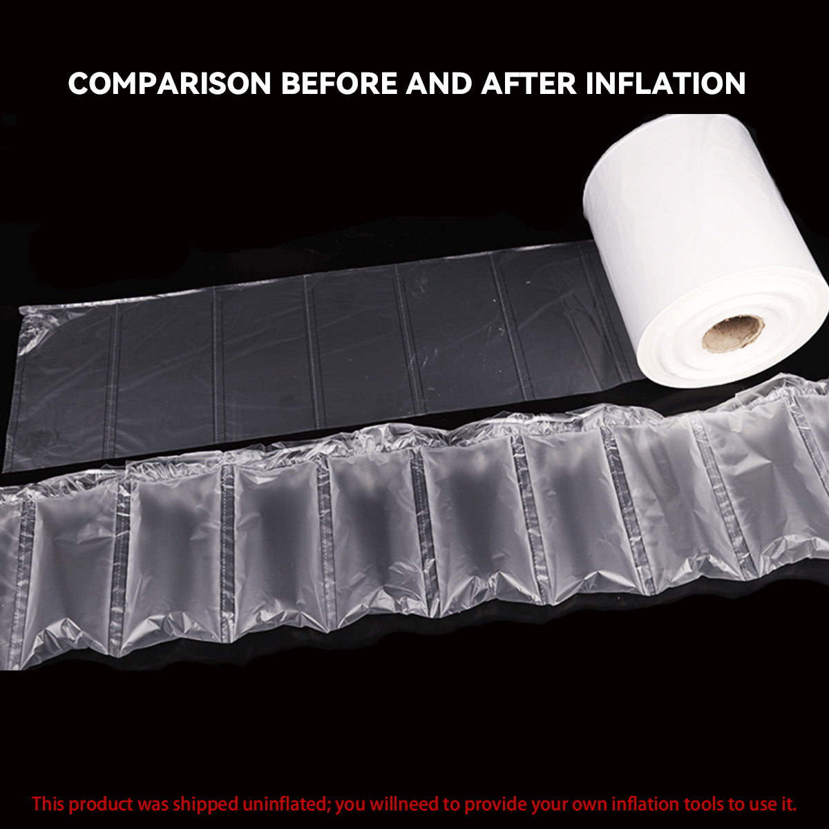 Inflatable Air Column Cushion Roll Shockproof Clear Packaging Shipping