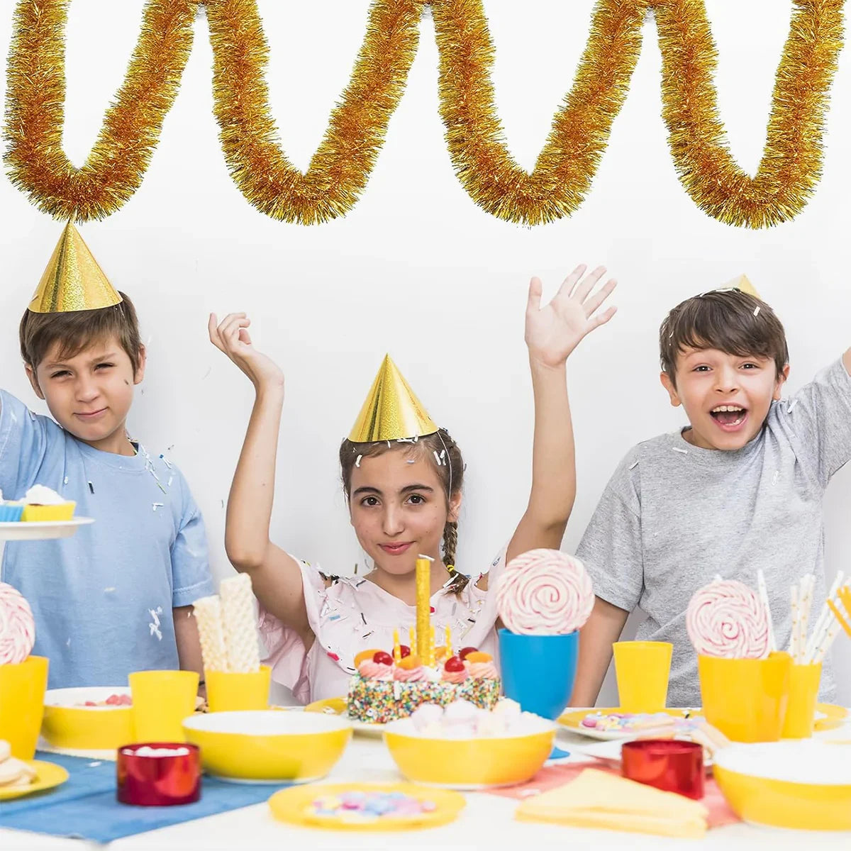 10pcs Striped Christmas Ornament Set Holiday Decor