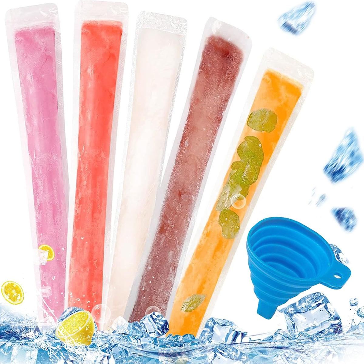 Disposable Ice Popsicle Bags Clear Plastic 100PCS