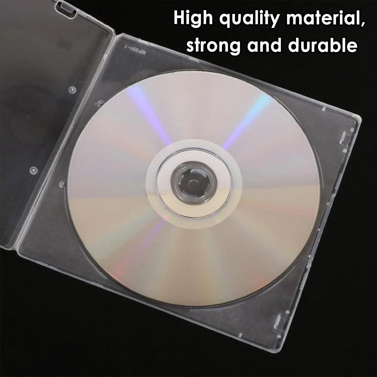 Transparent Square CD DVD Storage Box 100PCS