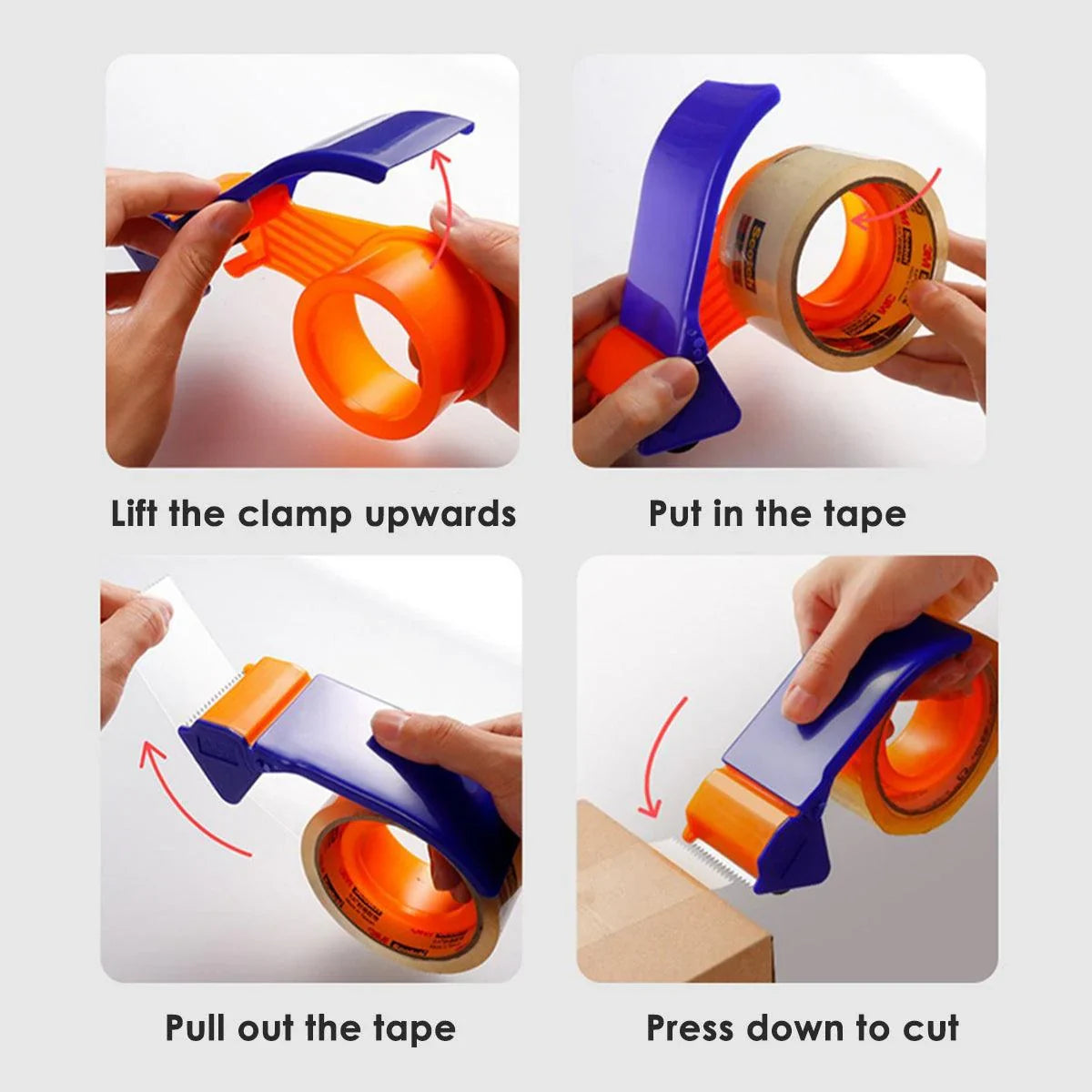 Handheld Tape Cutter Wrapping Paper Dispensers 10PCS