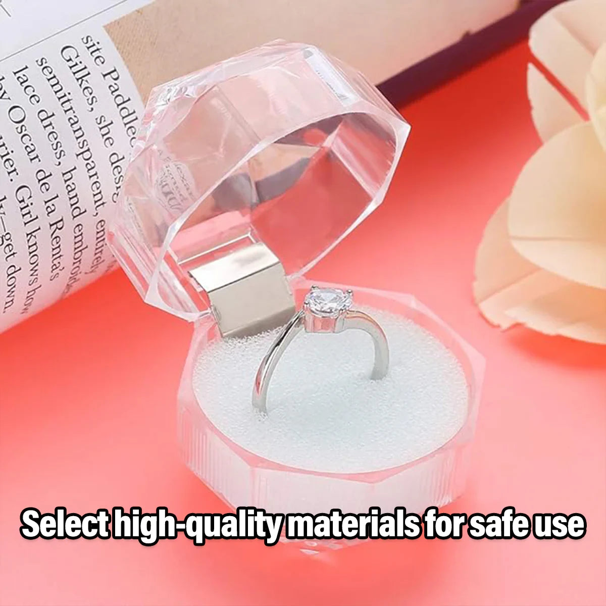 20pcs Acrylic Octagonal Jewelry Boxes for Rings Earrings