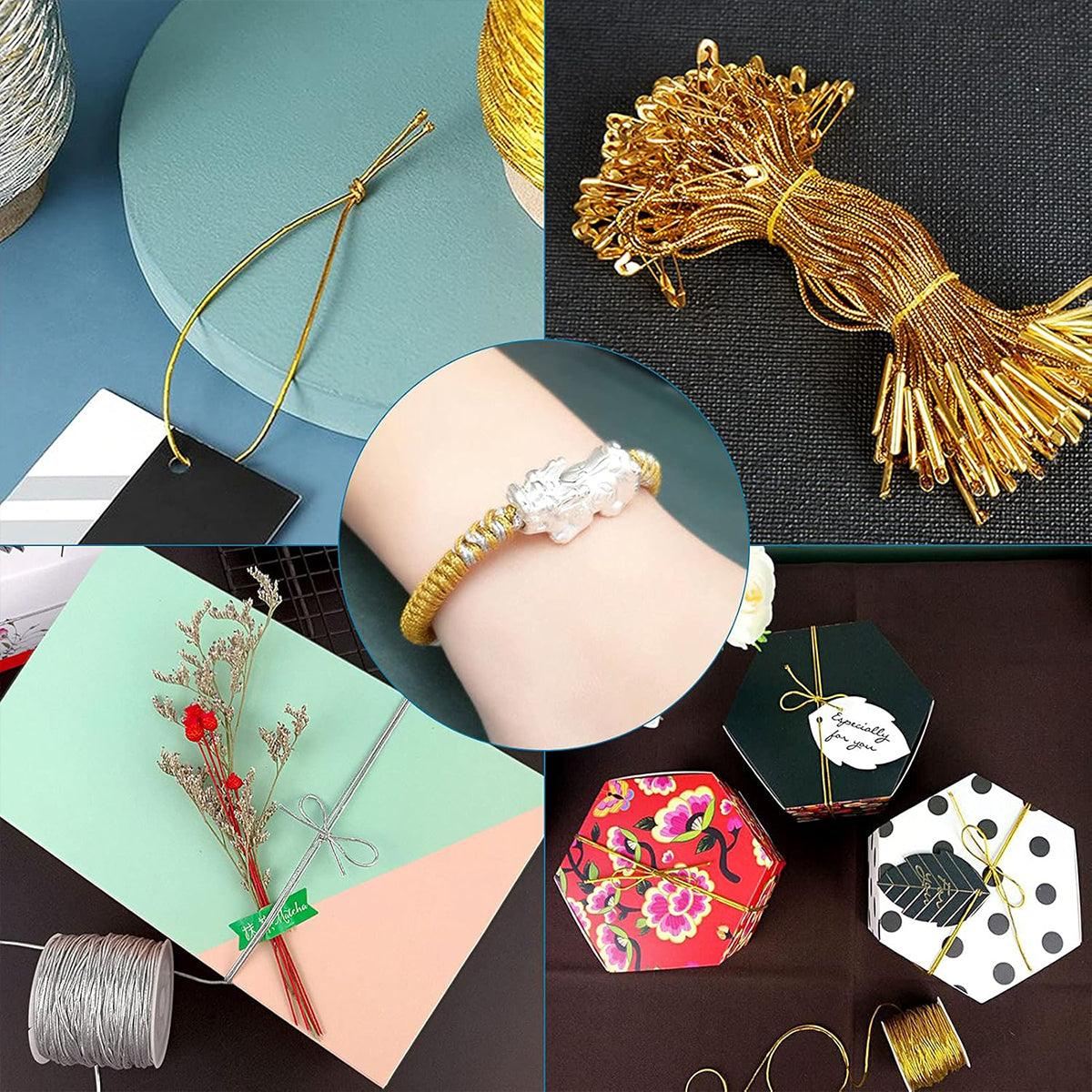 Elastic Rope Cord Gold Silver Stretch String 10PCS